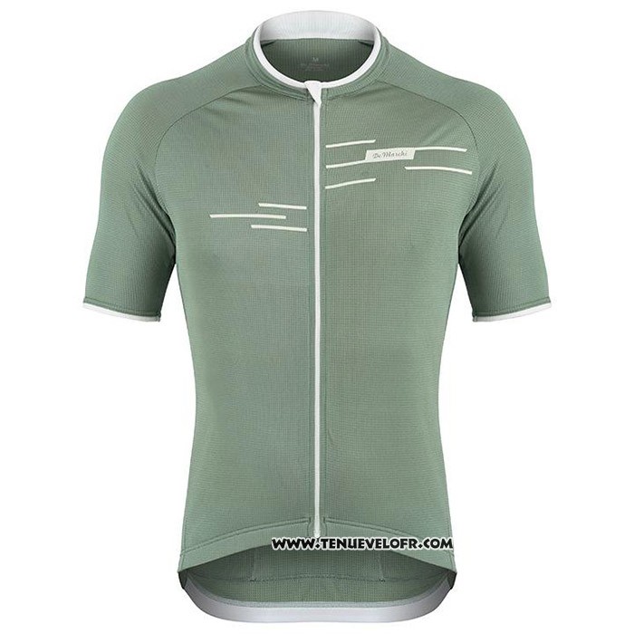 2020 Maillot Cyclisme De Marchi Lumiere Vert Manches Courtes et Cuissard
